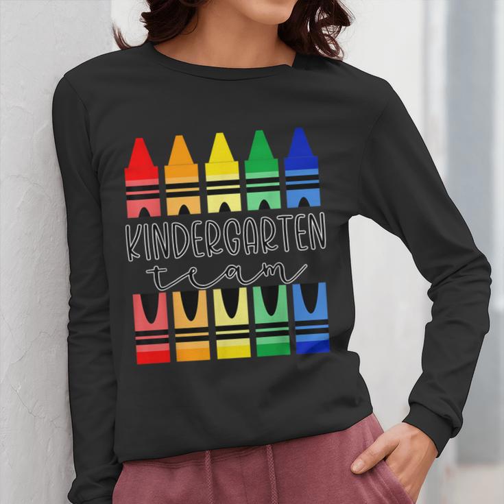Colorful Crayon Kindergarten Team Tee For Teachers Students Men Women Kids Women Long Sleeve T-Shirt, funny design Colorful Crayon Kindergarten Team Tee For Teachers Students Men Women Kids Women Long Sleeve T-Shirt, funny design
