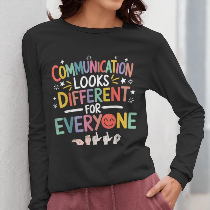 Communication ASL Teacher Deaf People ASL Interpreter Women Long Sleeve T-Shirt, funny design Communication ASL Teacher Deaf People ASL Interpreter Women Long Sleeve T-Shirt, funny design