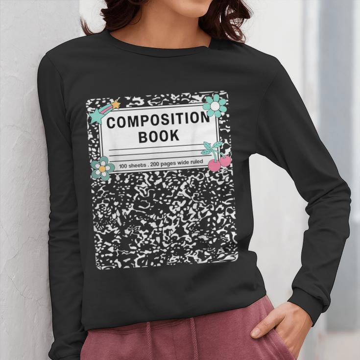 Composition Book Notebook Teachers Matching Group Halloween Women Long Sleeve T-Shirt, funny design Composition Book Notebook Teachers Matching Group Halloween Women Long Sleeve T-Shirt, funny design