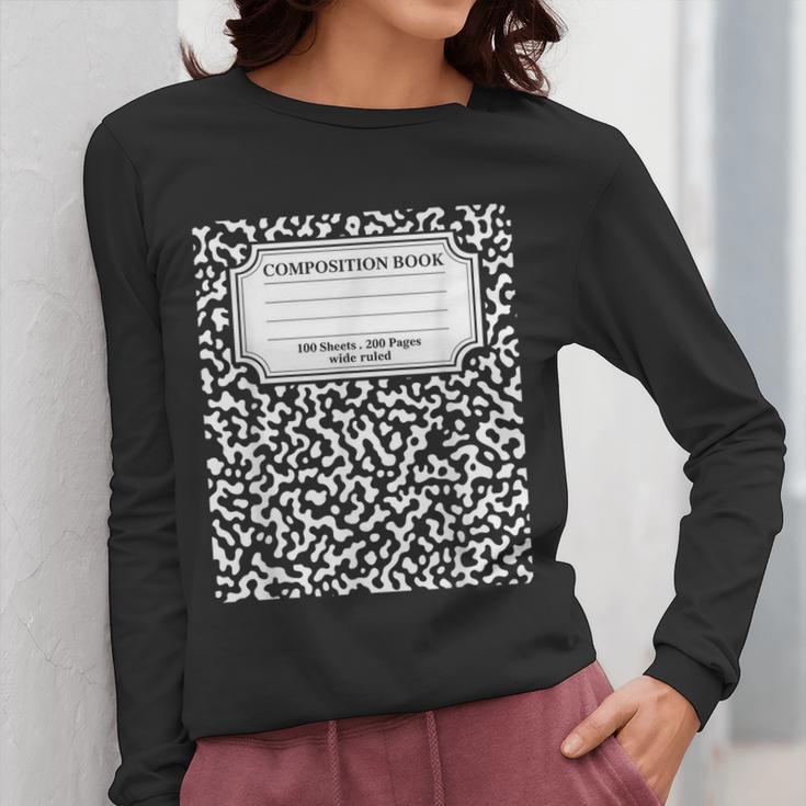 Composition Notebook Matching Group Halloween Teachers Women Long Sleeve T-Shirt, funny design Composition Notebook Matching Group Halloween Teachers Women Long Sleeve T-Shirt, funny design