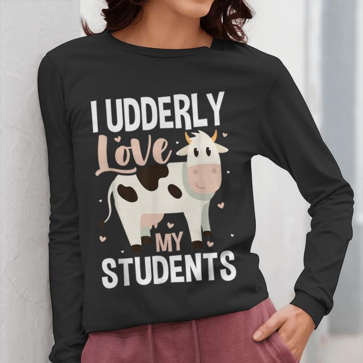 Cow Teacher Lover Women Long Sleeve T-Shirt, funny design Cow Teacher Lover Women Long Sleeve T-Shirt, funny design