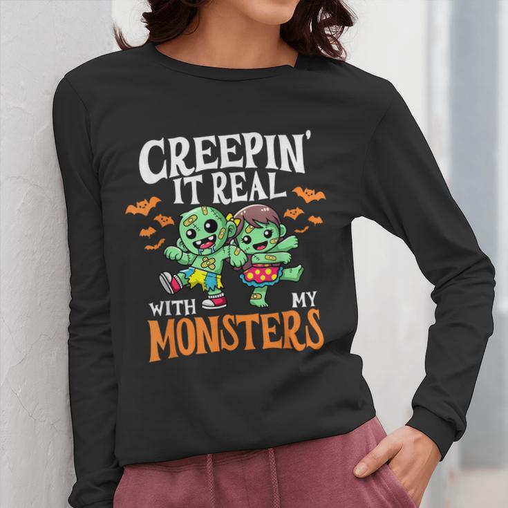 Creepin It Real Monster School Teacher Principal Halloween Women Long Sleeve T-Shirt, funny design Creepin It Real Monster School Teacher Principal Halloween Women Long Sleeve T-Shirt, funny design