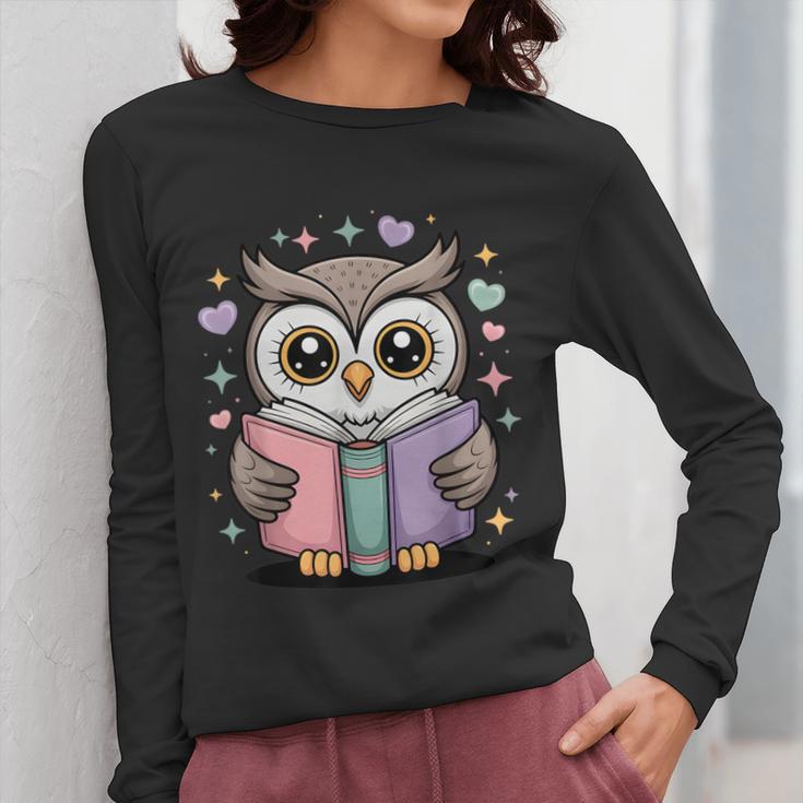 Cute Reading Owl Book Lover Teacher Librarian Bookworm Women Long Sleeve T-Shirt, funny design Cute Reading Owl Book Lover Teacher Librarian Bookworm Women Long Sleeve T-Shirt, funny design