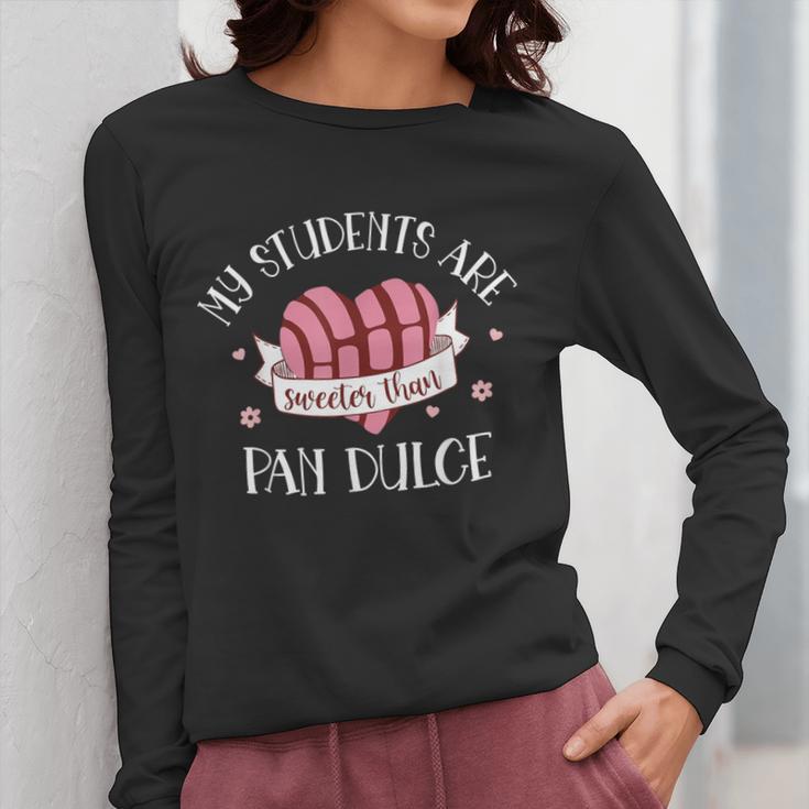 Cute Spanish Teacher Dual Language Bilingual Teacher Men Women Women Long Sleeve T-Shirt, funny design