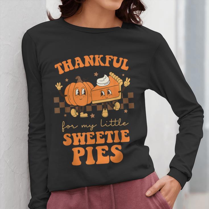 Cute Thanksgiving Teacher Thankful For My Sweetie Pies Mom Women Long Sleeve T-Shirt, Couple Gifts, funny design