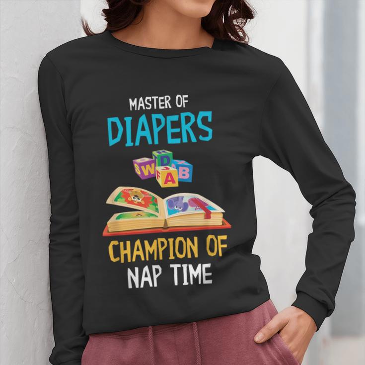 Daycare Provider Master Of Diapers Childcare Teacher Women Long Sleeve T-Shirt, funny design Daycare Provider Master Of Diapers Childcare Teacher Women Long Sleeve T-Shirt, funny design