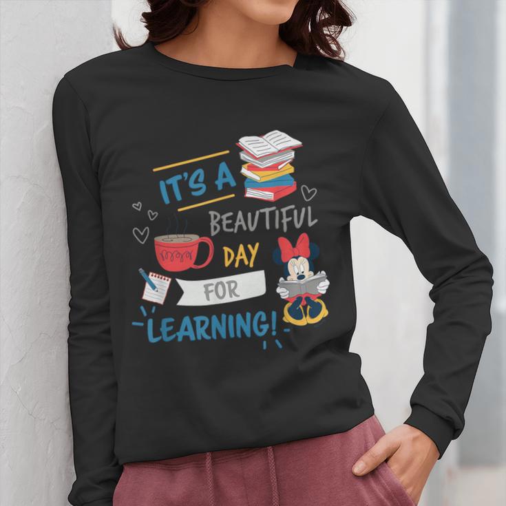 Disney Minnie Mouse Beautiful Day For Learning Teacher's Day Women Long Sleeve T-Shirt, funny design Disney Minnie Mouse Beautiful Day For Learning Teacher's Day Women Long Sleeve T-Shirt, funny design