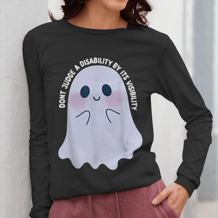 Dont Judge a Disability By Its Visibility Teacher Women Long Sleeve T-Shirt, funny design Dont Judge a Disability By Its Visibility Teacher Women Long Sleeve T-Shirt, funny design