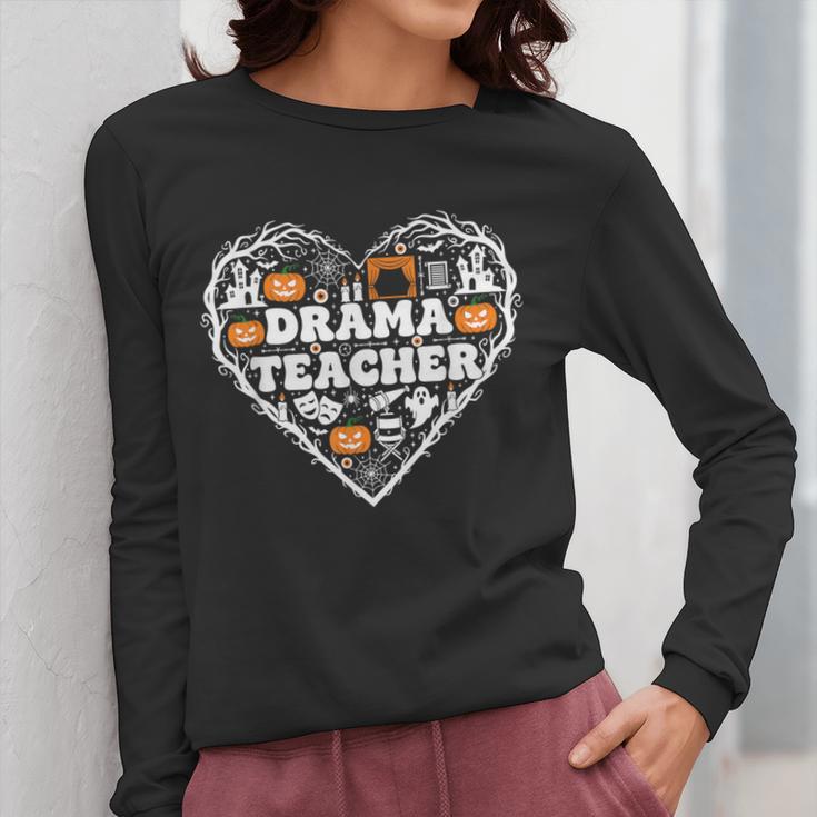 Drama Teacher Heart Pumpkin Ghost Halloween Kids Women Long Sleeve T-Shirt, funny design Drama Teacher Heart Pumpkin Ghost Halloween Kids Women Long Sleeve T-Shirt, funny design