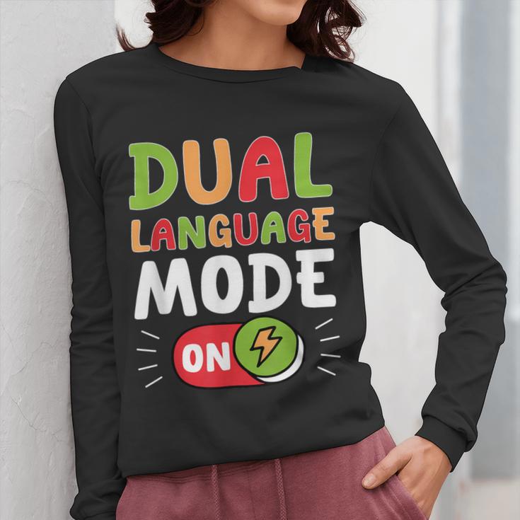 Dual Language Teacher Bilingual Teacher Women Long Sleeve T-Shirt, funny design Dual Language Teacher Bilingual Teacher Women Long Sleeve T-Shirt, funny design