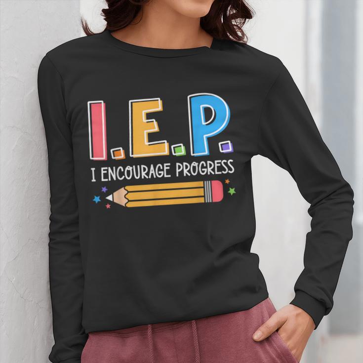 I E P I Encourage Progress Special Education Teacher Women Long Sleeve T-Shirt, funny design I E P I Encourage Progress Special Education Teacher Women Long Sleeve T-Shirt, funny design