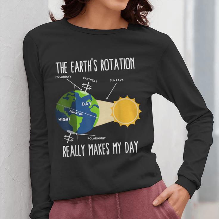Earth Rotation Earth Day Science Teacher Kids Women Women Long Sleeve T-Shirt, Science Teacher Gifts, funny design Earth Rotation Earth Day Science Teacher Kids Women Women Long Sleeve T-Shirt, Science Teacher Gifts, funny design