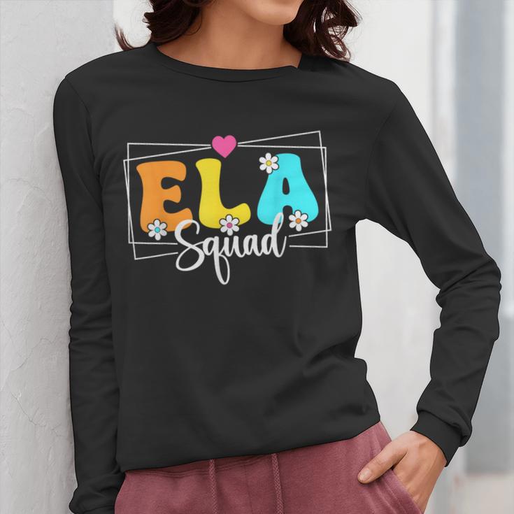 ELA Squad Teacher Back To School English Language Arts Women Long Sleeve T-Shirt, English Teacher Gifts, funny design