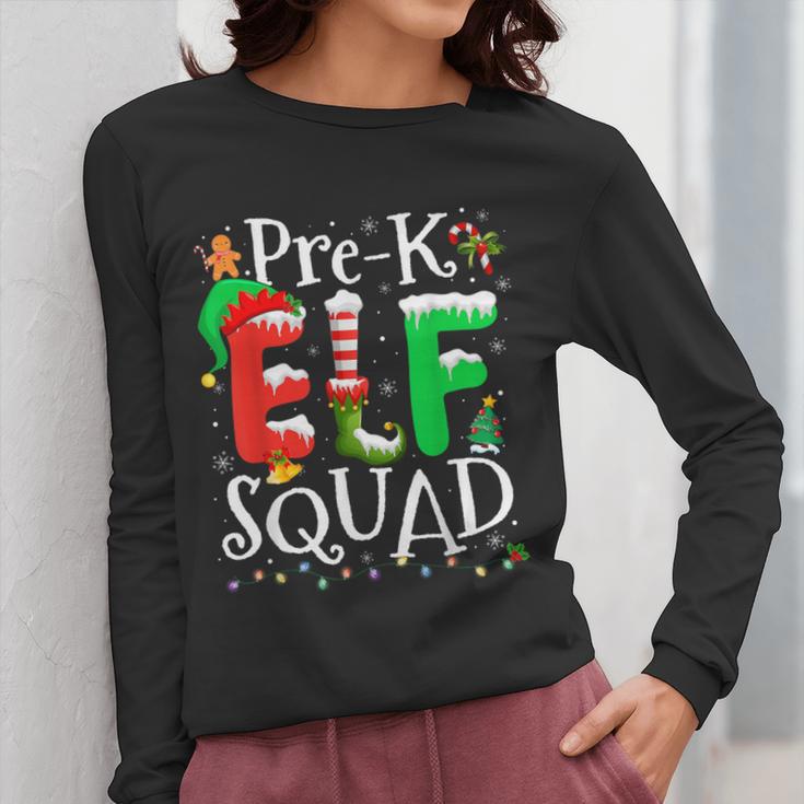 Elf Squad Pre-k Teacher Christmas Child Xmas Women Long Sleeve T-Shirt, funny design