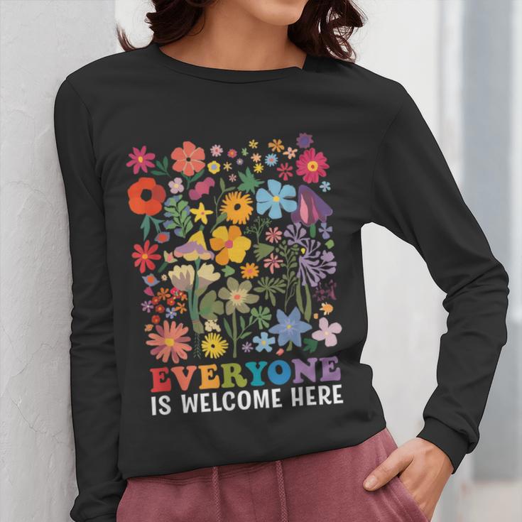 Everyone Is Welcome Here Tshirt Idaho Teacher Support Retro Women Long Sleeve T-Shirt, funny design Everyone Is Welcome Here Tshirt Idaho Teacher Support Retro Women Long Sleeve T-Shirt, funny design