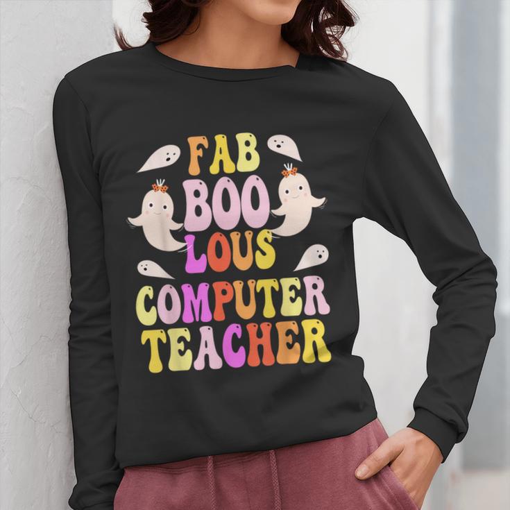 Faboolous COMPUTER TEACHER Costume This Is My Spooky Mom Dad Women Long Sleeve T-Shirt, Couple Gifts, funny design