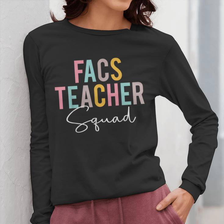 FACS Teacher Squad Colorful Appreciation Day Back To School Men Women Girls Kids Women Long Sleeve T-Shirt, funny design