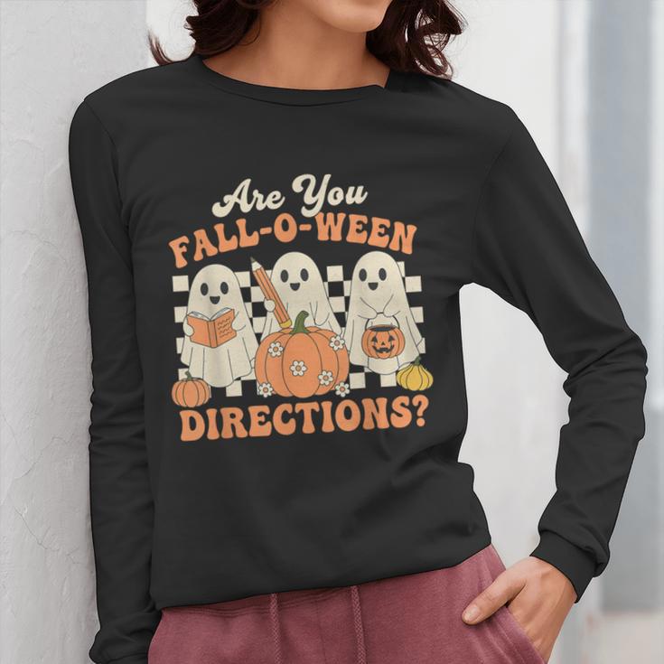 Are You Fall O Ween Directions Halloween Teacher Women Long Sleeve T-Shirt, funny design Are You Fall O Ween Directions Halloween Teacher Women Long Sleeve T-Shirt, funny design
