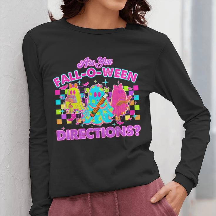 Are You Fall-O-Ween Directions Teacher Ghost Halloween Women Long Sleeve T-Shirt, funny design Are You Fall-O-Ween Directions Teacher Ghost Halloween Women Long Sleeve T-Shirt, funny design