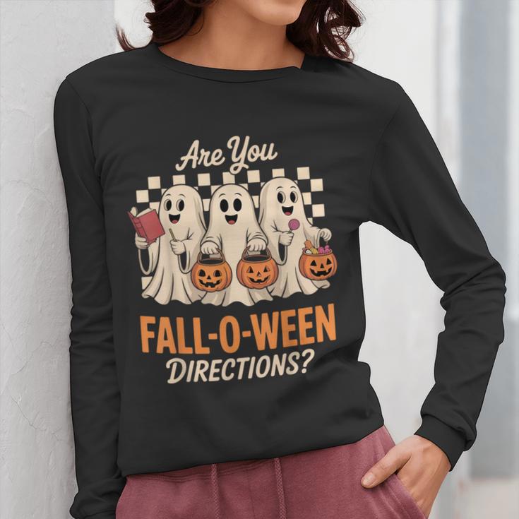 Are You Fall O Ween Directions Teacher Halloween Boo Ghost Women Long Sleeve T-Shirt, funny design Are You Fall O Ween Directions Teacher Halloween Boo Ghost Women Long Sleeve T-Shirt, funny design