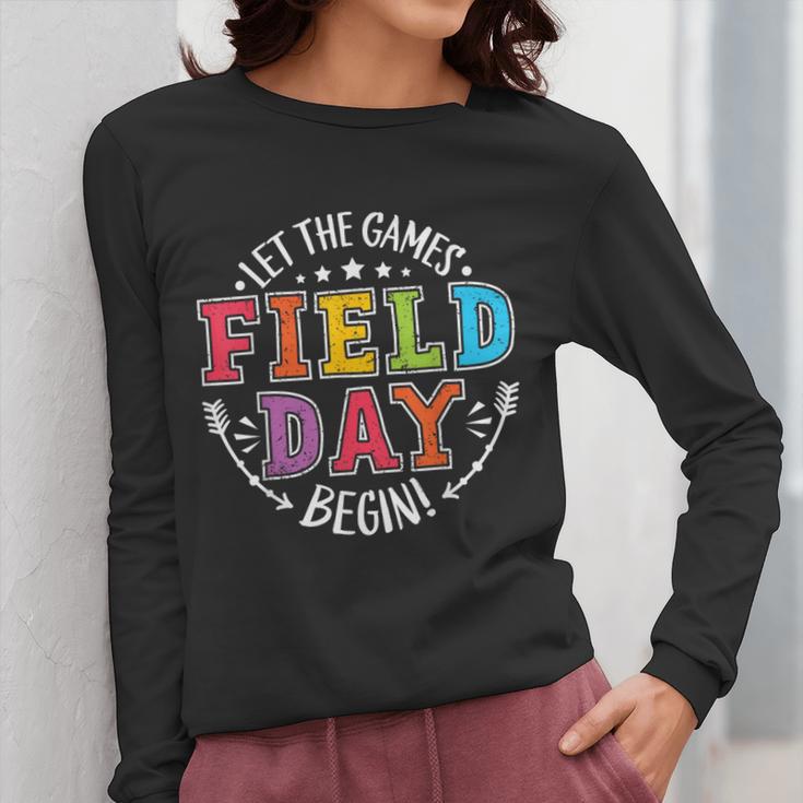 Field Day 2024 Let The Games Begin Teacher Kids Girls Boys Women Long Sleeve T-Shirt, funny design Field Day 2024 Let The Games Begin Teacher Kids Girls Boys Women Long Sleeve T-Shirt, funny design