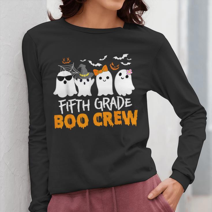 Fifth Grade Boo Crew Halloween Teacher Costume Women Long Sleeve T-Shirt, funny design