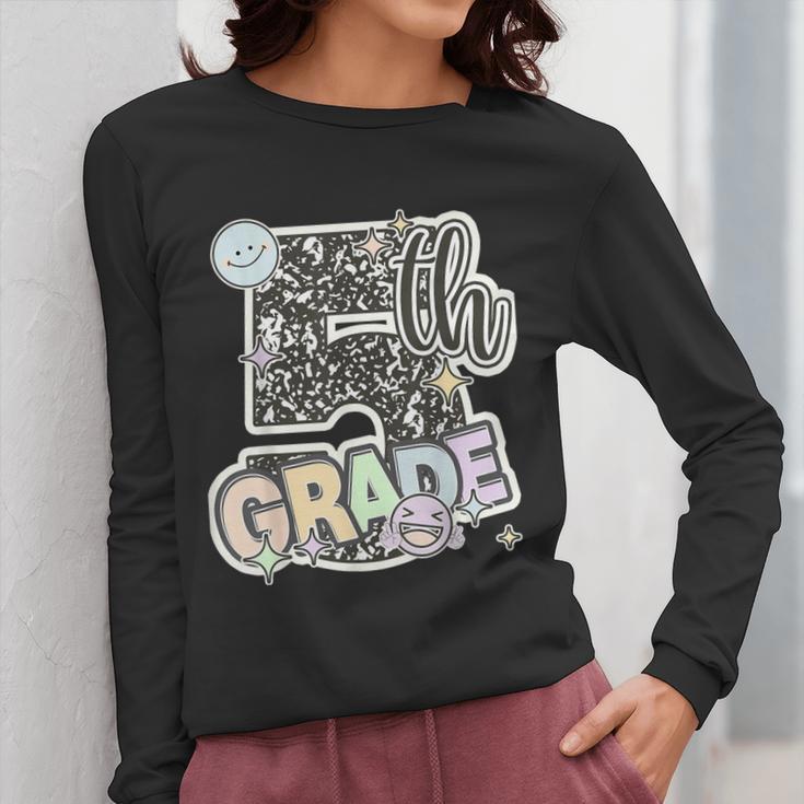 First Day Of Fifth Grade Composition Notebook Teacher Women Long Sleeve T-Shirt, First Grade Teacher Gifts, funny design First Day Of Fifth Grade Composition Notebook Teacher Women Long Sleeve T-Shirt, First Grade Teacher Gifts, funny design