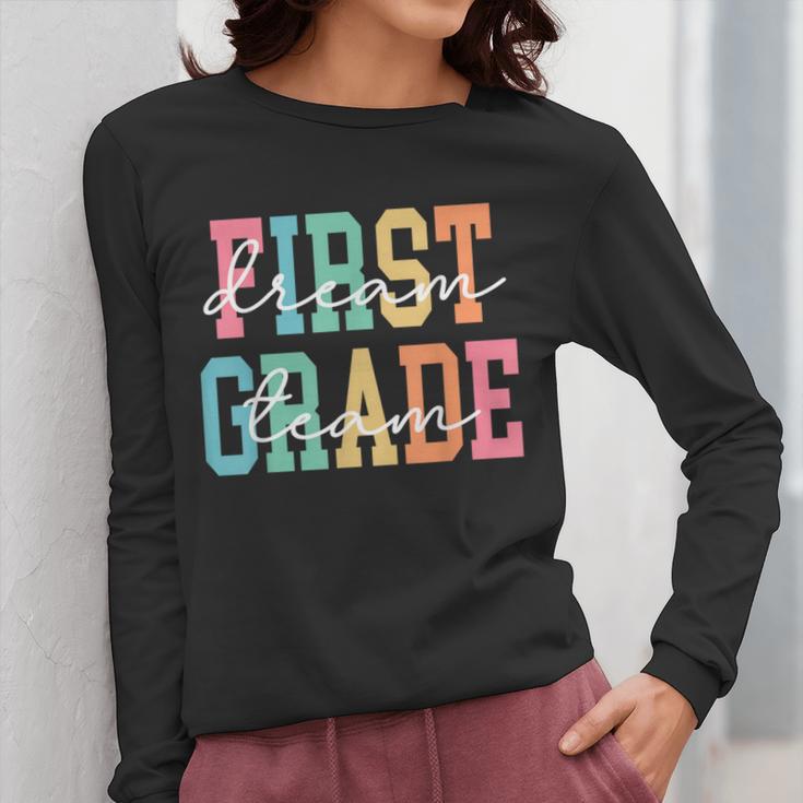 First Grade Dream Team Back To School 1st Grade Teacher Women Long Sleeve T-Shirt, First Grade Teacher Gifts, funny design First Grade Dream Team Back To School 1st Grade Teacher Women Long Sleeve T-Shirt, First Grade Teacher Gifts, funny design