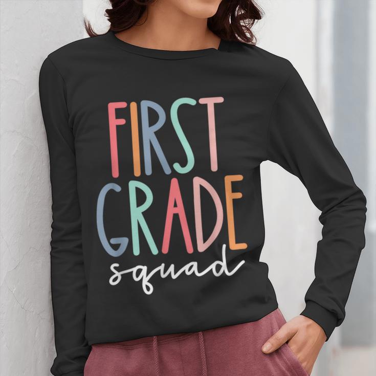 First Grade Squad 1st Grade Teacher Crew Back To School Team Women Long Sleeve T-Shirt, First Grade Teacher Gifts, funny design First Grade Squad 1st Grade Teacher Crew Back To School Team Women Long Sleeve T-Shirt, First Grade Teacher Gifts, funny design