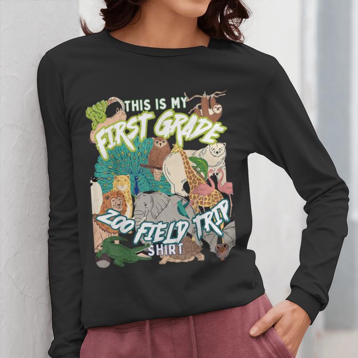First Grade Zoo Field Trip Matching Student Teacher Class Women Long Sleeve T-Shirt, First Grade Teacher Gifts, funny design