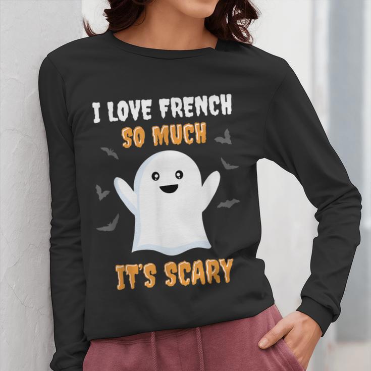 French Teacher Halloween French Class School Women Long Sleeve T-Shirt, funny design