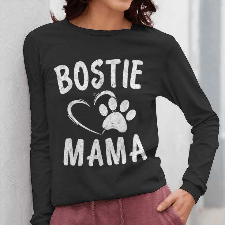 Fun Bostie Mama Dog Lover Apparel Boston Terrier Mom Women Long Sleeve T-Shirt, Couple Gifts, Mom Gifts, Boston Terrier Mom Gifts, funny design