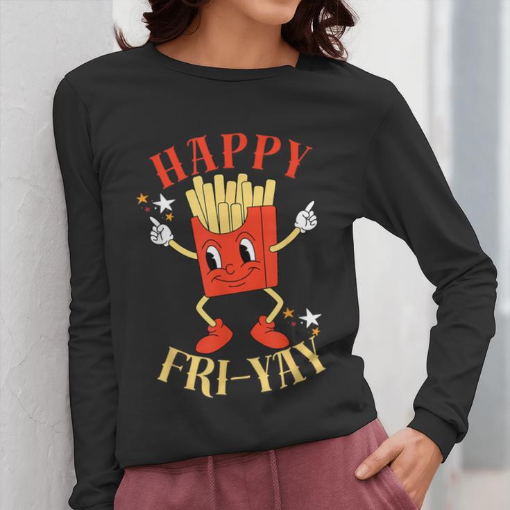 Fun Teacher Happy Fri Yay French Fries Friday Lovers Women Long Sleeve T-Shirt, funny design Fun Teacher Happy Fri Yay French Fries Friday Lovers Women Long Sleeve T-Shirt, funny design