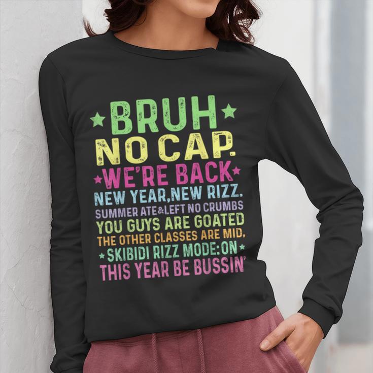 Gen A Slang Teachers Happy 1st Day Of School 2025 Students Women Long Sleeve T-Shirt, funny design