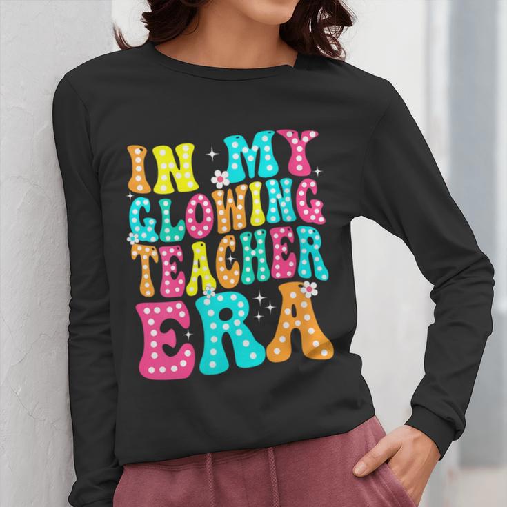 In My Glowing Teacher Era Groovy Colorful Bright Women Long Sleeve T-Shirt, Groovy Teacher Gifts, funny design In My Glowing Teacher Era Groovy Colorful Bright Women Long Sleeve T-Shirt, Groovy Teacher Gifts, funny design