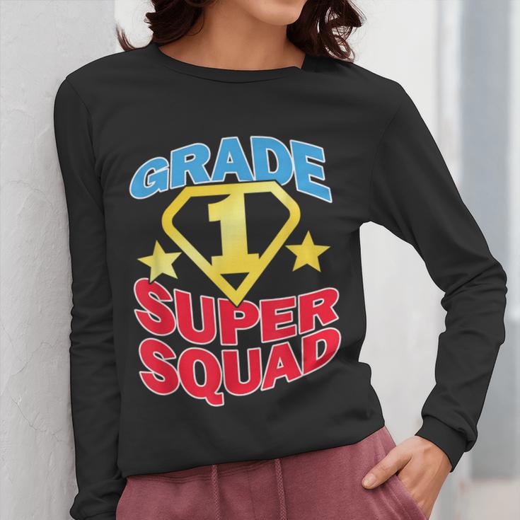 Grade 1 Super Squad Superhero Teacher Team Women Long Sleeve T-Shirt, Super Teacher Gifts, funny design Grade 1 Super Squad Superhero Teacher Team Women Long Sleeve T-Shirt, Super Teacher Gifts, funny design