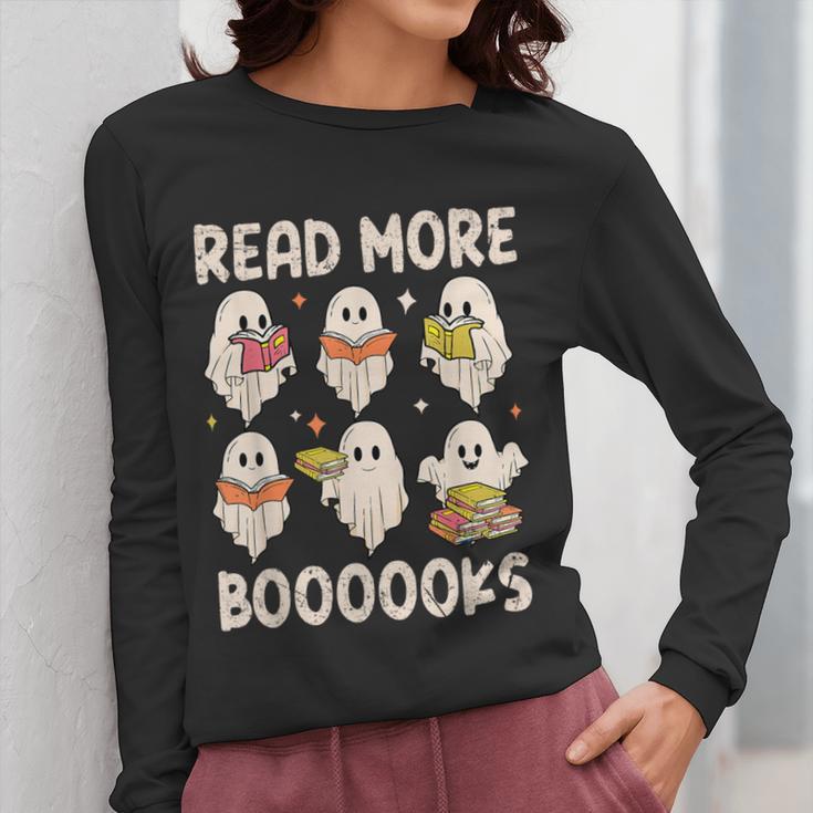 Groovy Halloween Ghost Read More Boooooks Librarian Teacher For Men Women Kids Women Long Sleeve T-Shirt, Groovy Teacher Gifts, funny design Groovy Halloween Ghost Read More Boooooks Librarian Teacher For Men Women Kids Women Long Sleeve T-Shirt, Groovy Teacher Gifts, funny design