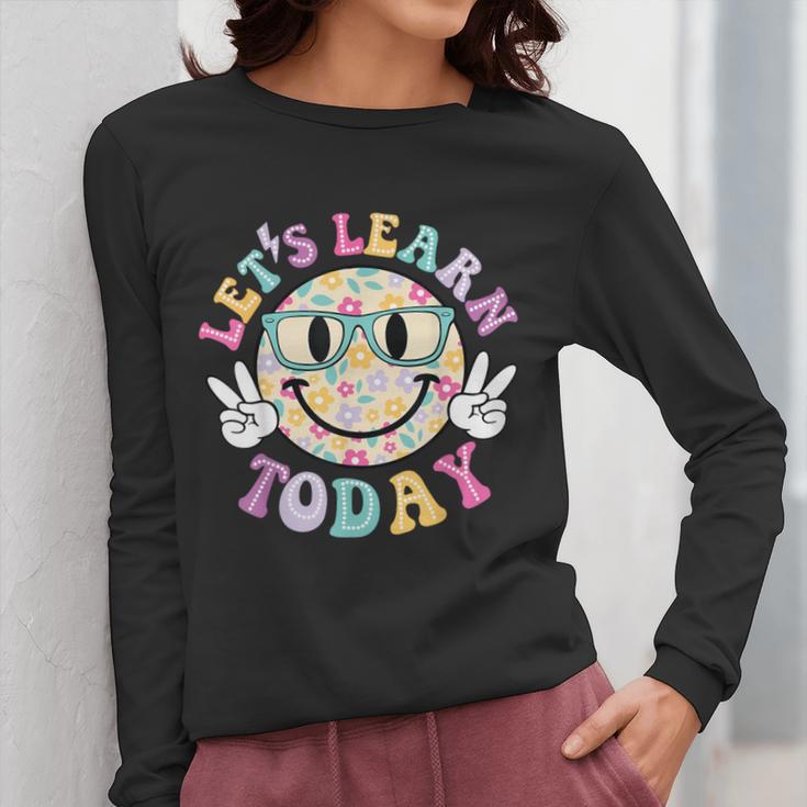 Groovy Retro Lets Learn Today Teacher Student Back To School Women Long Sleeve T-Shirt, Groovy Teacher Gifts, funny design Groovy Retro Lets Learn Today Teacher Student Back To School Women Long Sleeve T-Shirt, Groovy Teacher Gifts, funny design