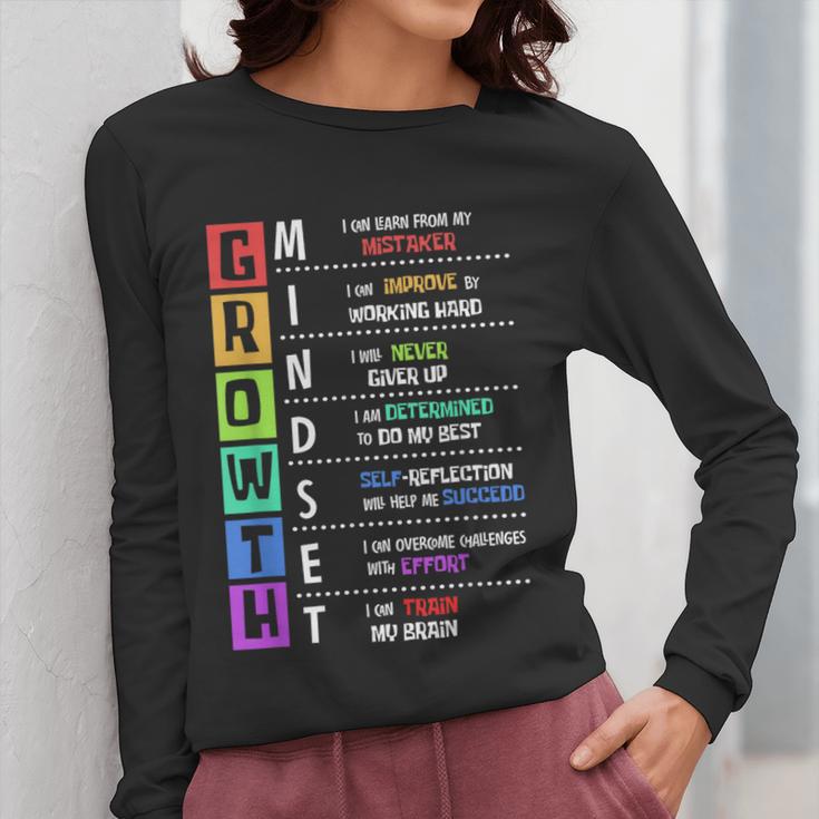 Growth Mindset Positive Motivational Classroom Teacher Learn Women Long Sleeve T-Shirt, funny design Growth Mindset Positive Motivational Classroom Teacher Learn Women Long Sleeve T-Shirt, funny design