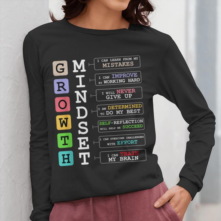 Growth Mindset Shirt Positive School Classroom Teacher Women Long Sleeve T-Shirt, funny design Growth Mindset Shirt Positive School Classroom Teacher Women Long Sleeve T-Shirt, funny design