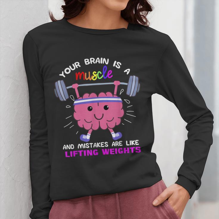 Growth Mindset Teacher Shirt Inspirational Shirts Women Long Sleeve T-Shirt, funny design
