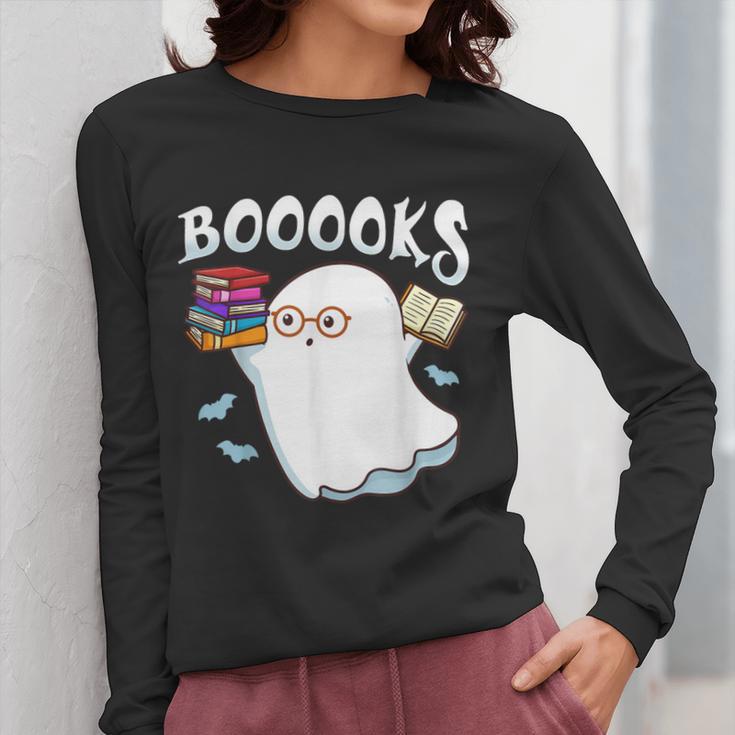 Halloween Books Librarian English Teacher Reader Reading Women Long Sleeve T-Shirt, English Teacher Gifts, funny design
