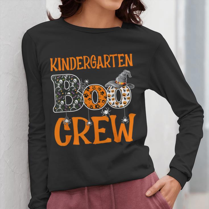 Halloween Kindergarten Boo Crew Kinder Teacher Student Women Long Sleeve T-Shirt, funny design Halloween Kindergarten Boo Crew Kinder Teacher Student Women Long Sleeve T-Shirt, funny design