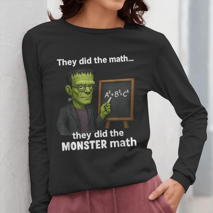 Halloween Monster Math Pun Teacher Humor Women Long Sleeve T-Shirt, funny design