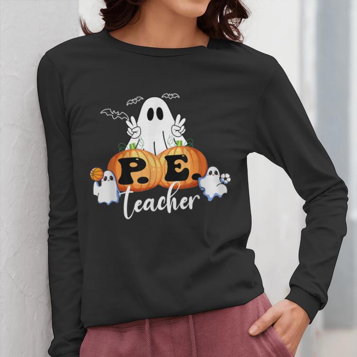 Halloween PE Teacher Ghosts Pumpkins Sports Lover Women Long Sleeve T-Shirt, Pe Teacher Gifts, funny design Halloween PE Teacher Ghosts Pumpkins Sports Lover Women Long Sleeve T-Shirt, Pe Teacher Gifts, funny design