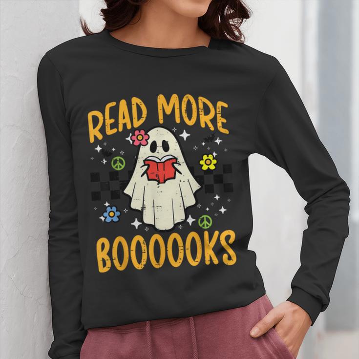 Halloween Read More Books Retro Costume Teacher Women Girls Women Long Sleeve T-Shirt, funny design