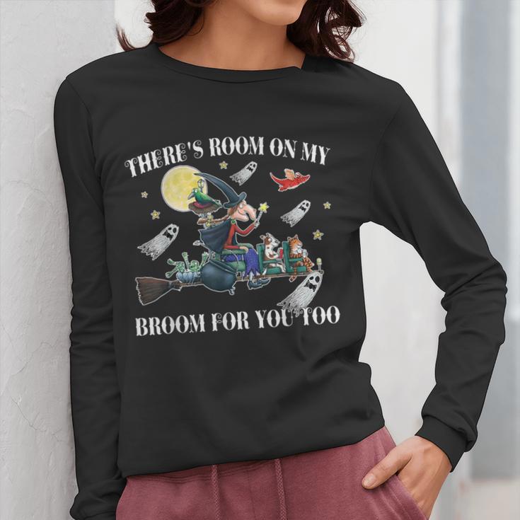 Halloween There's Room On My Broom For You Too Teacher Women Long Sleeve T-Shirt, funny design