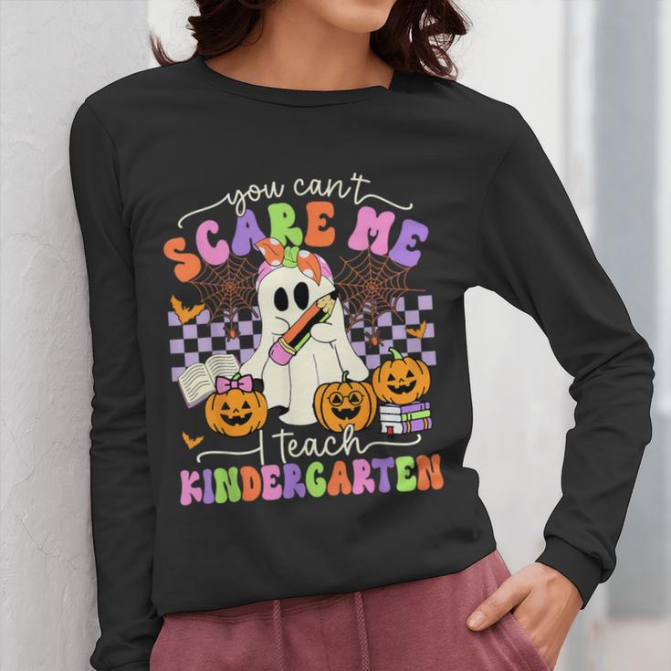 Halloween Teacher You Can't Scare Me I Teach Kindergarten Women Long Sleeve T-Shirt, funny design Halloween Teacher You Can't Scare Me I Teach Kindergarten Women Long Sleeve T-Shirt, funny design