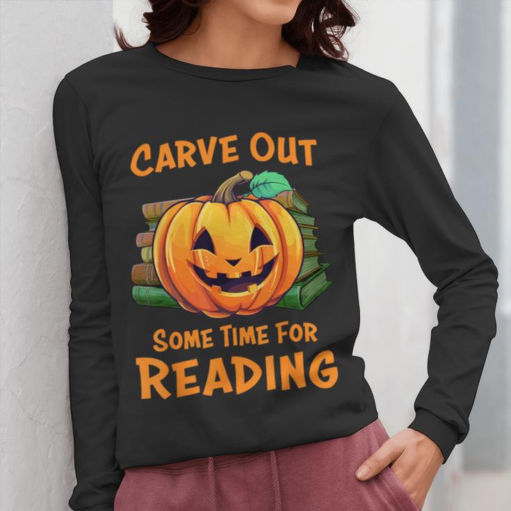 Halloween Teacher Librarian Pumpkin Reading Books Men Women Kids Women Long Sleeve T-Shirt, funny design Halloween Teacher Librarian Pumpkin Reading Books Men Women Kids Women Long Sleeve T-Shirt, funny design