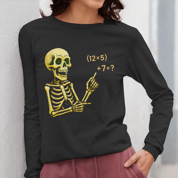 Halloween Teacher Six Seven 6 7 Skeleton Spooky Costume Women Long Sleeve T-Shirt, funny design Halloween Teacher Six Seven 6 7 Skeleton Spooky Costume Women Long Sleeve T-Shirt, funny design